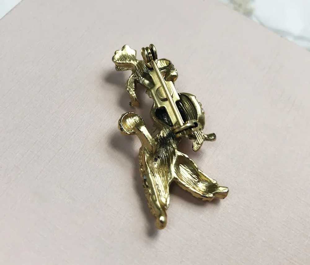 Gold poodle brooch pin, cute little dog brooch - image 5