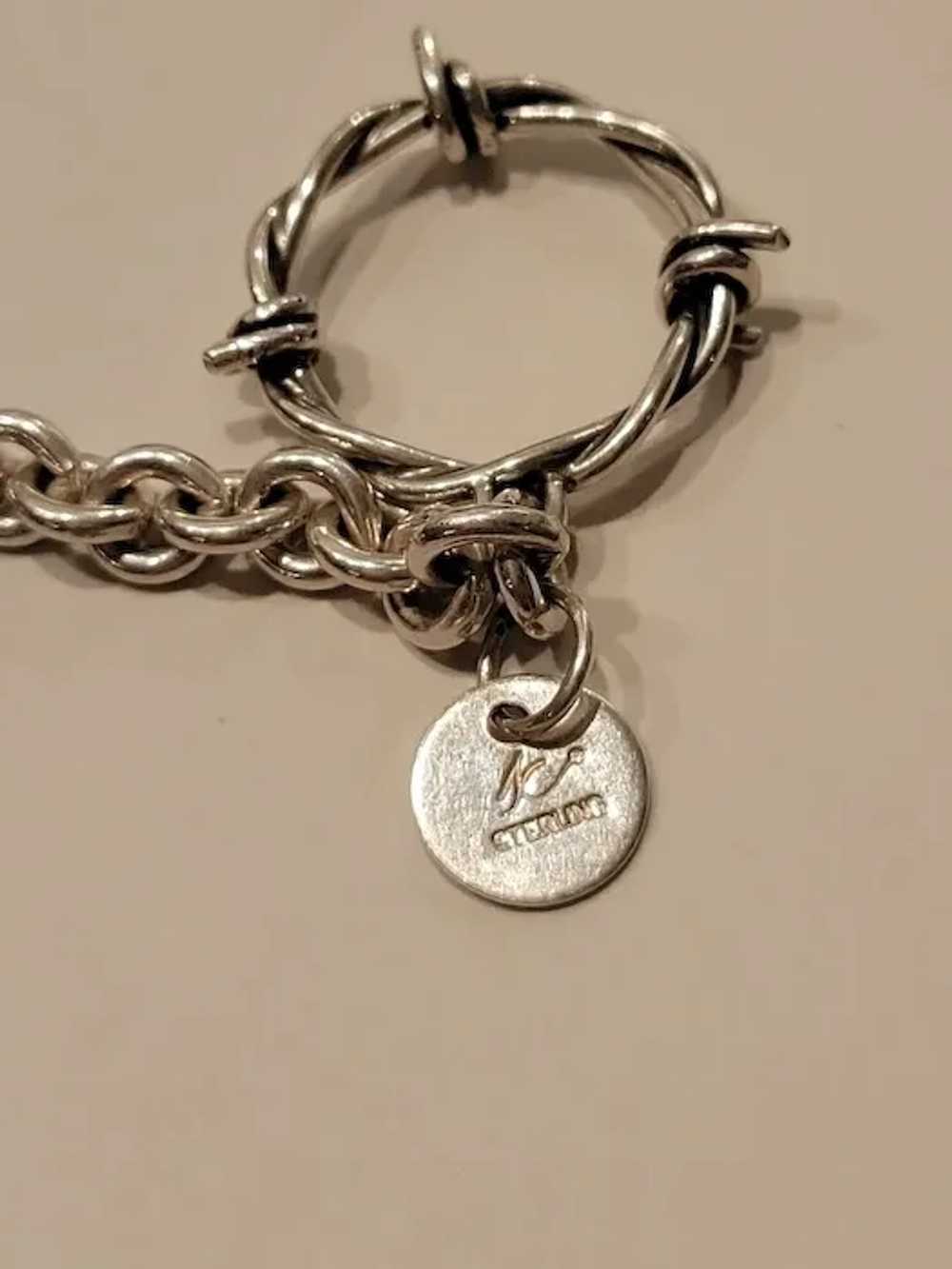 Western Themed Sterling Charm Necklace/Designer - image 3