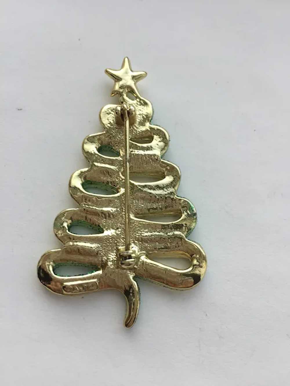 Pretty, Bright "Swirl" Christmas Tree Pin - Book … - image 2