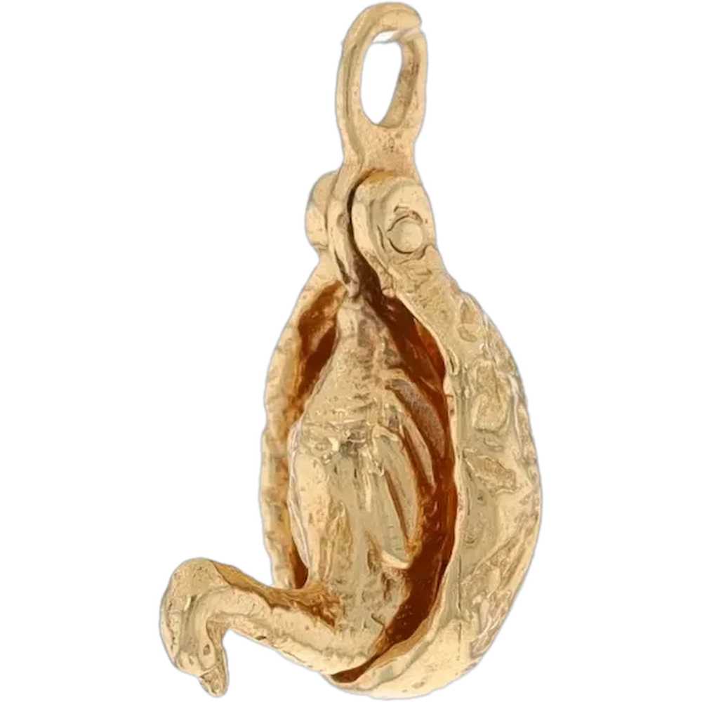 Yellow Gold Goose that Laid the Golden Egg Charm … - image 1
