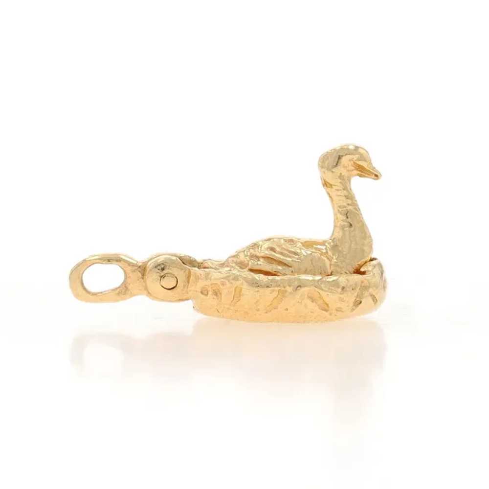 Yellow Gold Goose that Laid the Golden Egg Charm … - image 3