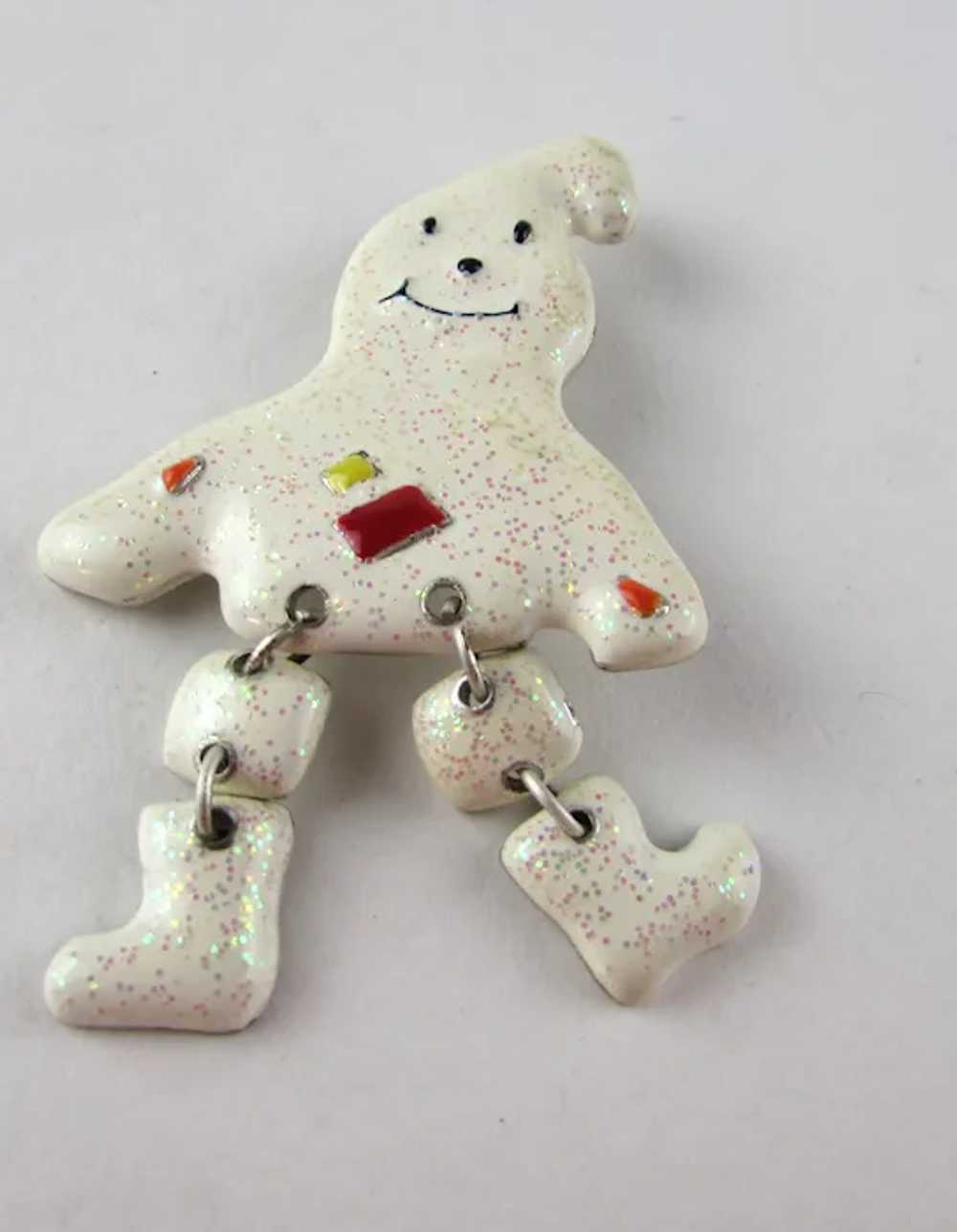 Snowman Pin With Moveable Legs - image 4