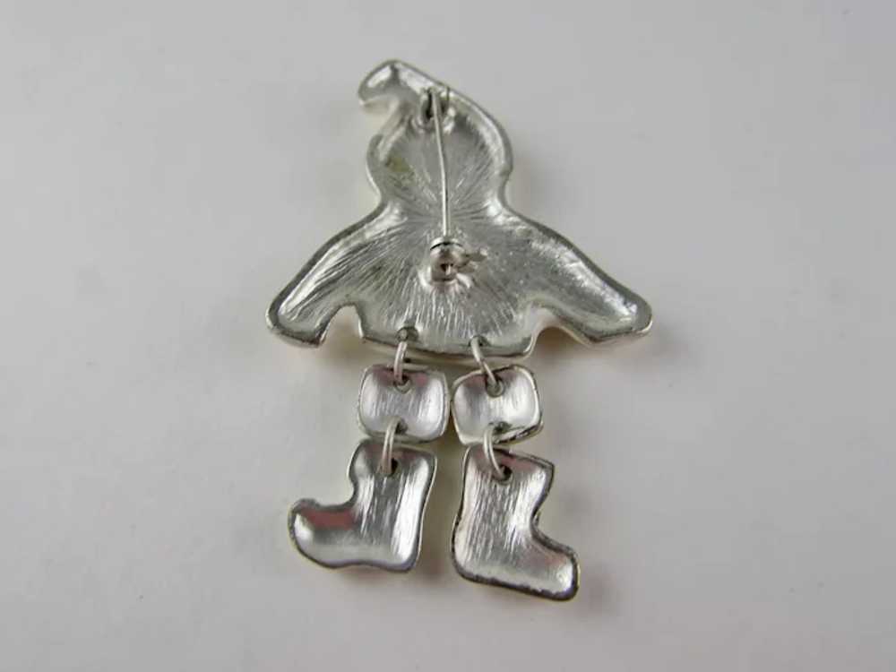 Snowman Pin With Moveable Legs - image 5