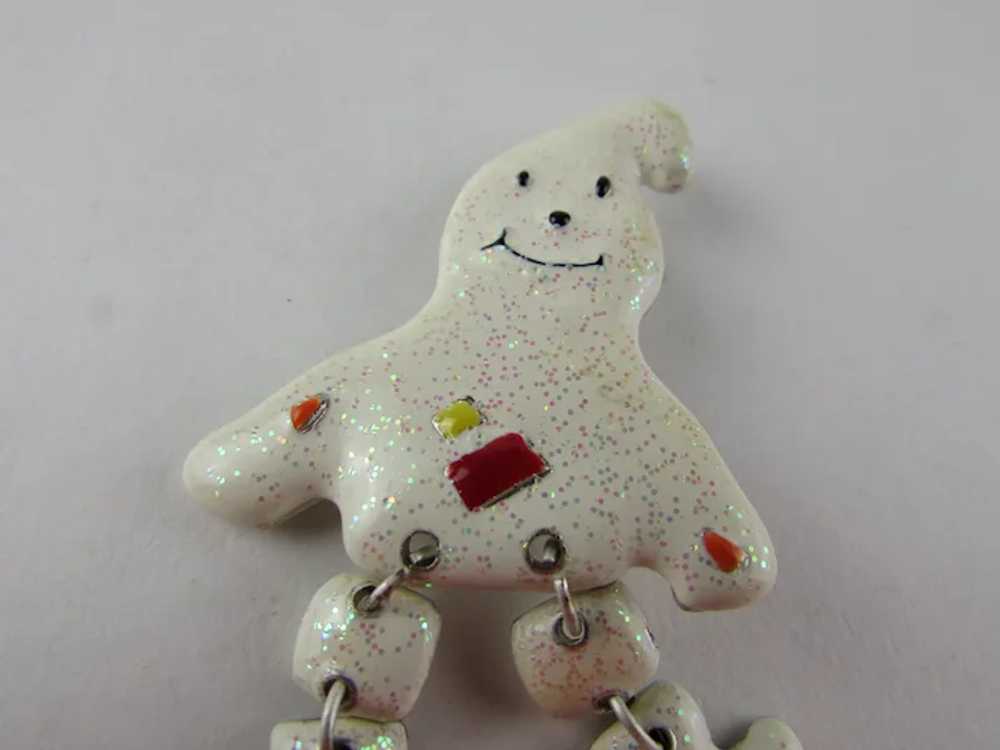 Snowman Pin With Moveable Legs - image 6