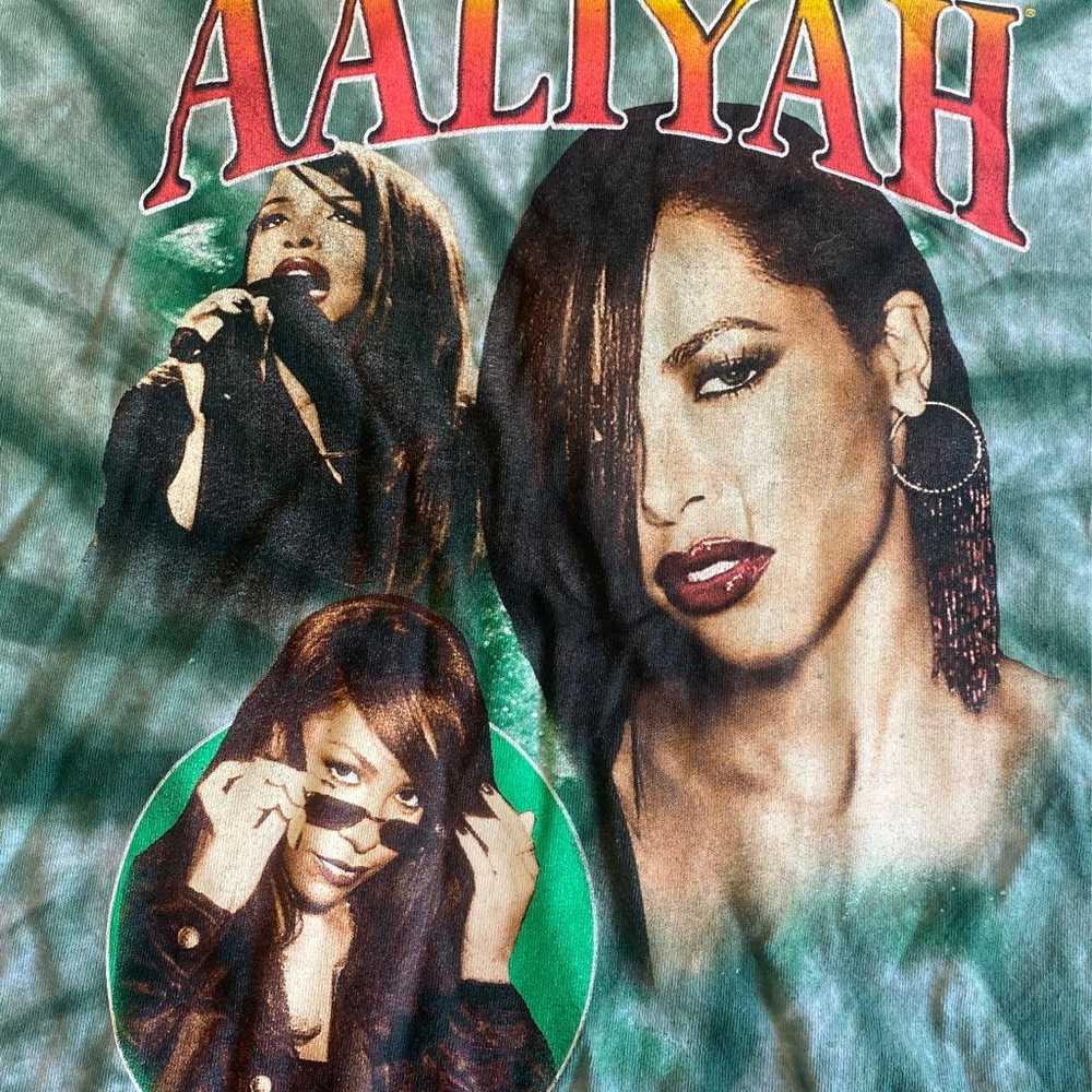 Vintage Aaliyah Tie Die Shirt Size L New!! - image 2