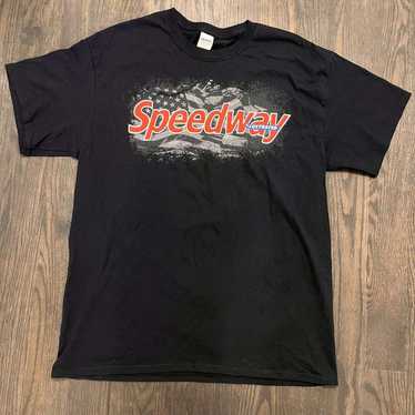 Vintage Speedway Illustrated Double Graphic Tee S… - image 1