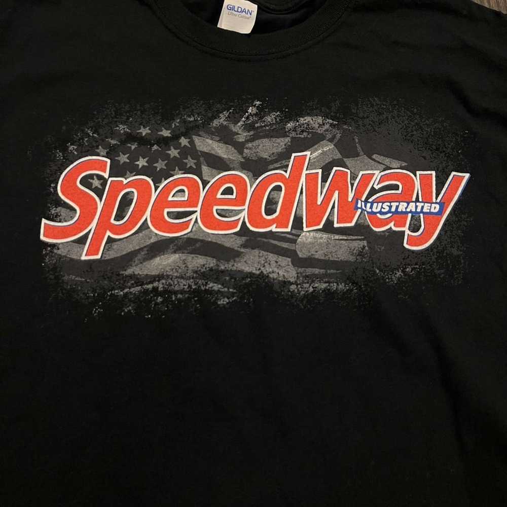 Vintage Speedway Illustrated Double Graphic Tee S… - image 2