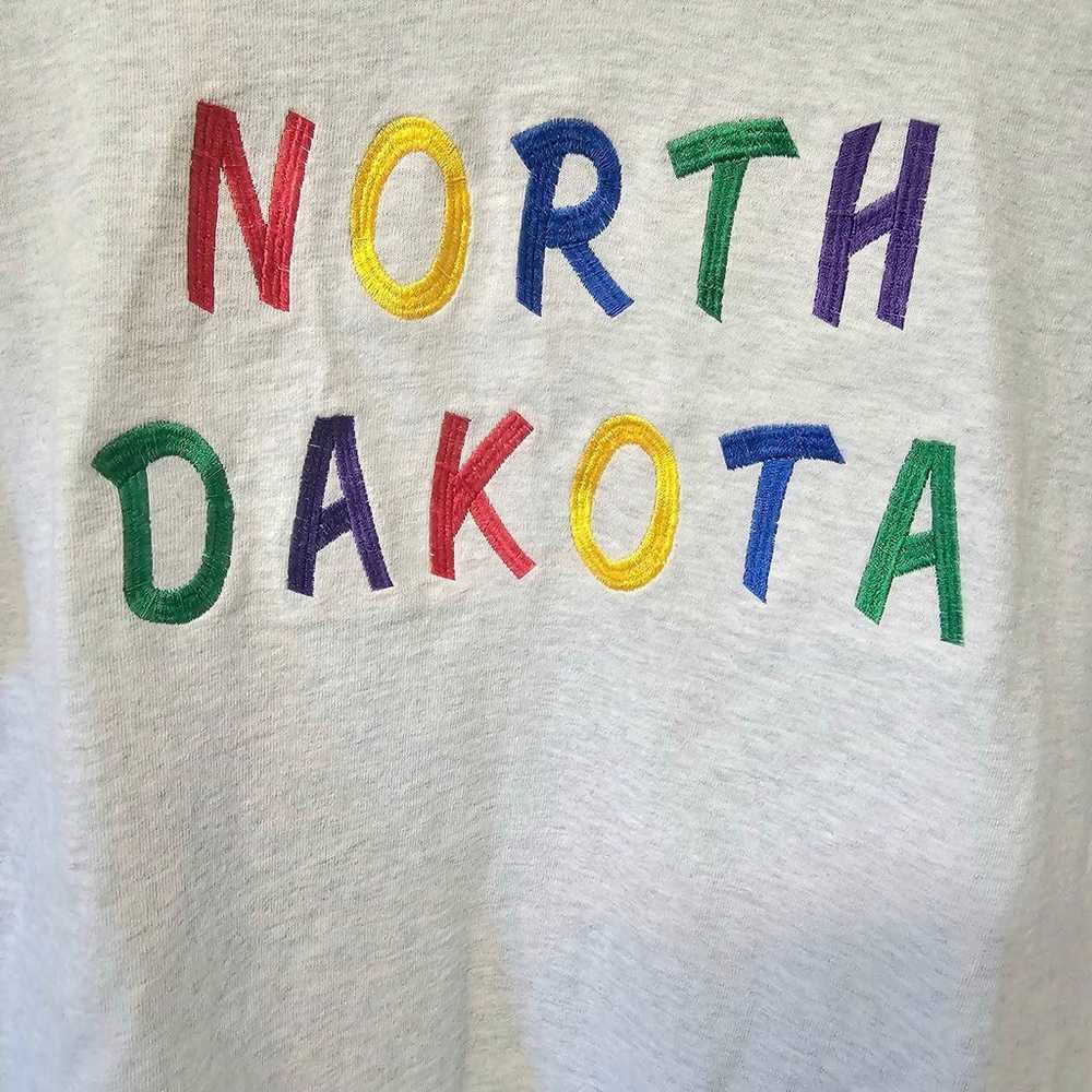 Vintage Ackley Moods North Dakota All-Embroidered… - image 2