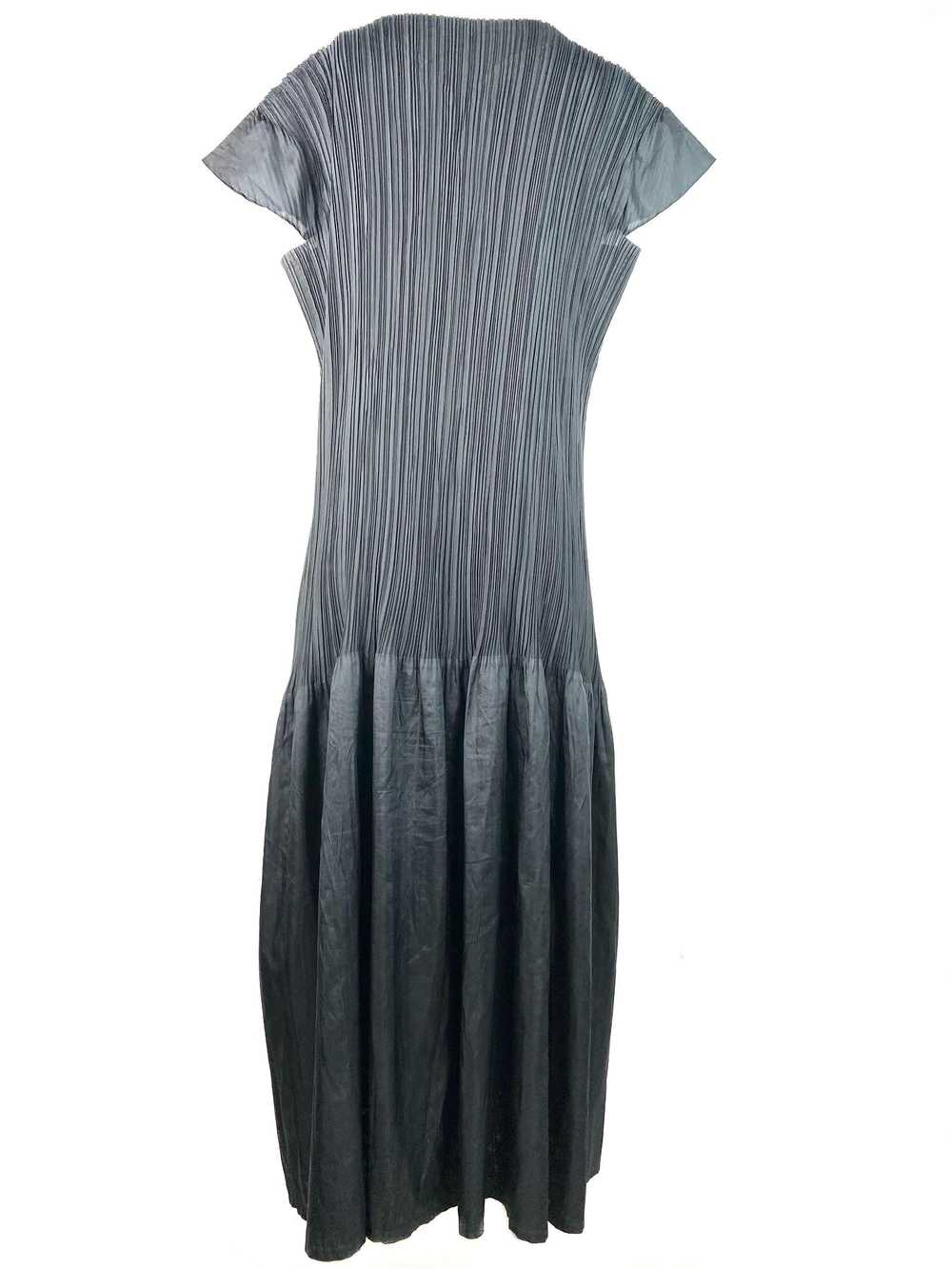 Issey Miyake Fete Black Short Sleeves Maxi Dress,… - image 2