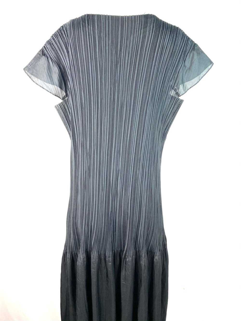 Issey Miyake Fete Black Short Sleeves Maxi Dress,… - image 3