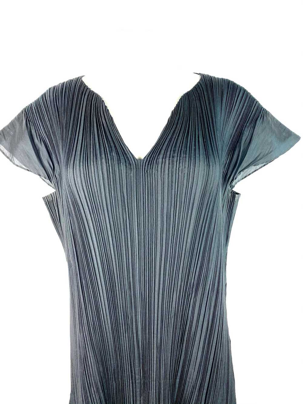 Issey Miyake Fete Black Short Sleeves Maxi Dress,… - image 8