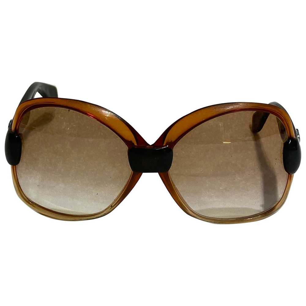 Vintage YSL Brown and Black Square Sunglasses - image 1