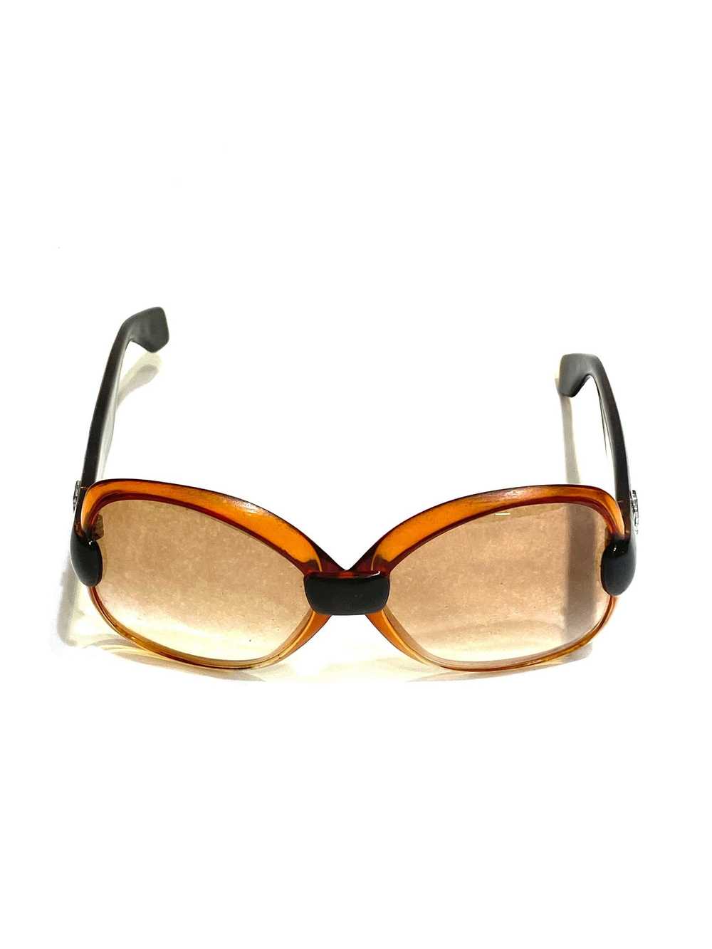 Vintage YSL Brown and Black Square Sunglasses - image 9