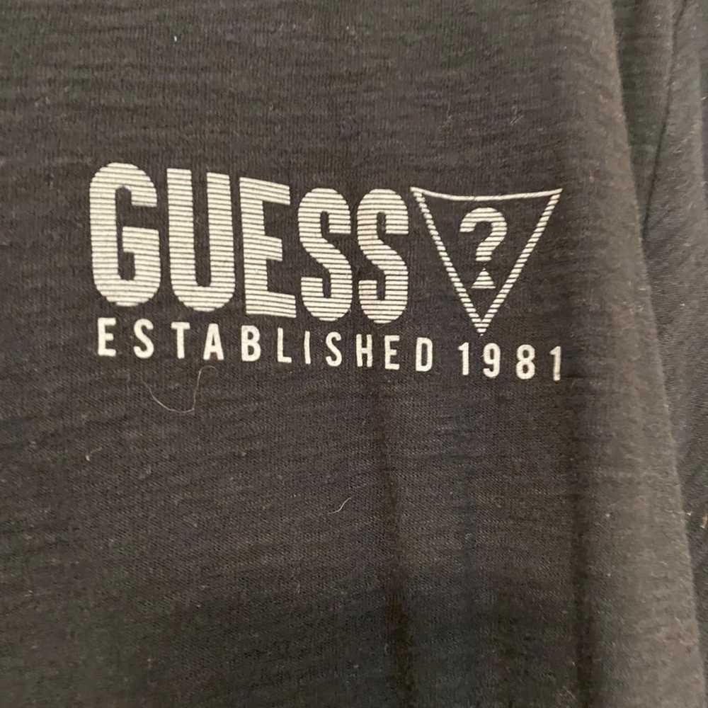 Vintage GUESS Black Logo T-Shirt VTG - image 2