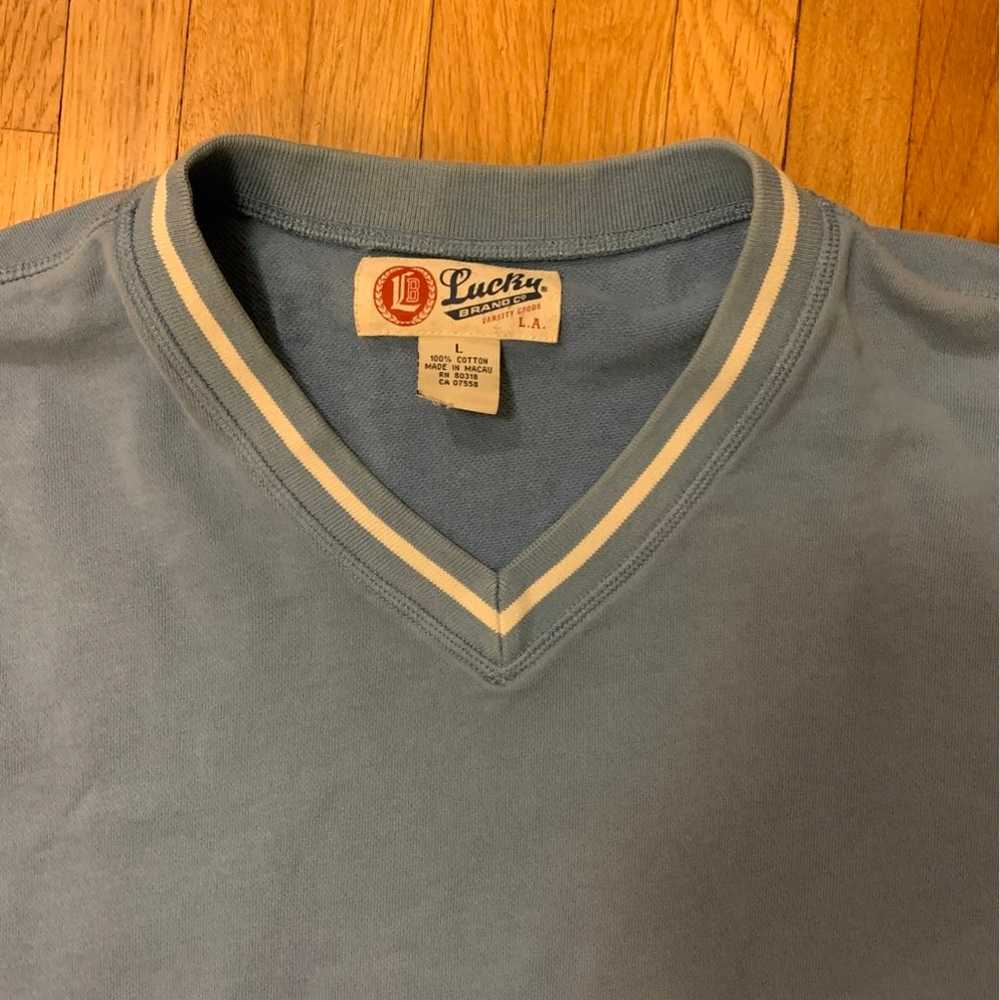 Mens vintage blue lucky brand shirt - image 2