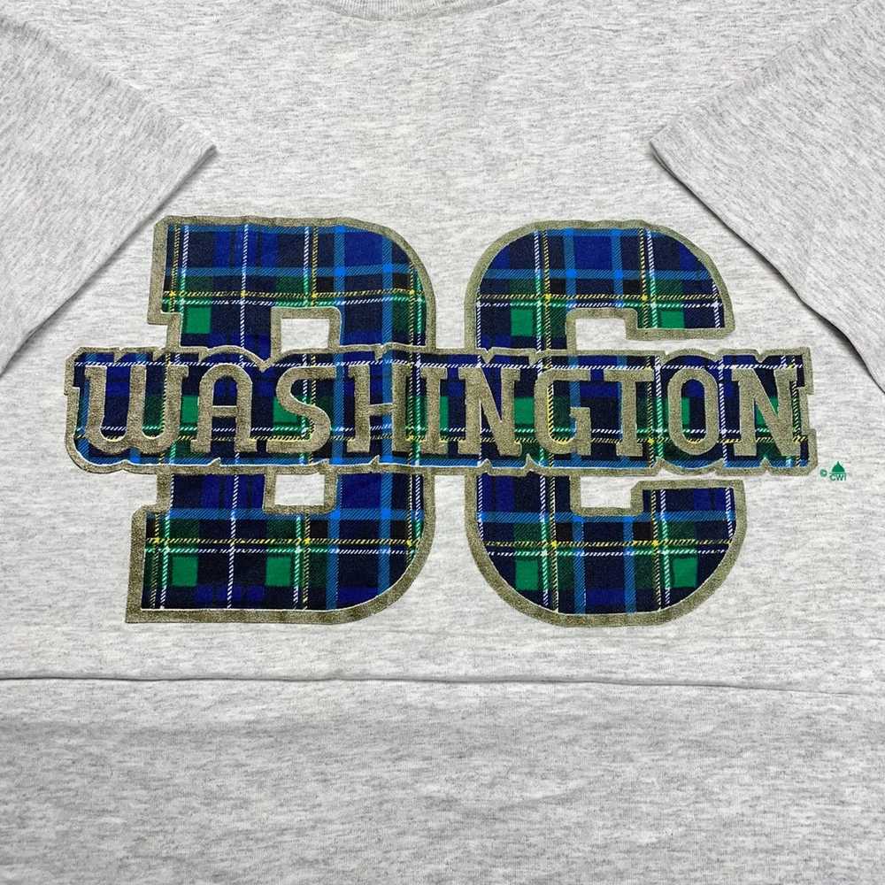 Vintage Single Stitched Washington DC Plaid Tee S… - image 2
