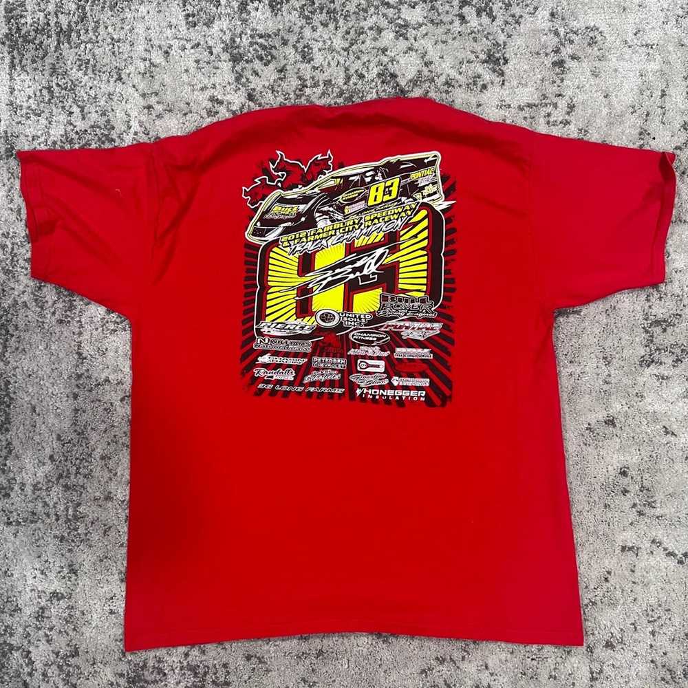 Vintage Red Race Car NASCAR Superman DC Graphic T… - image 2