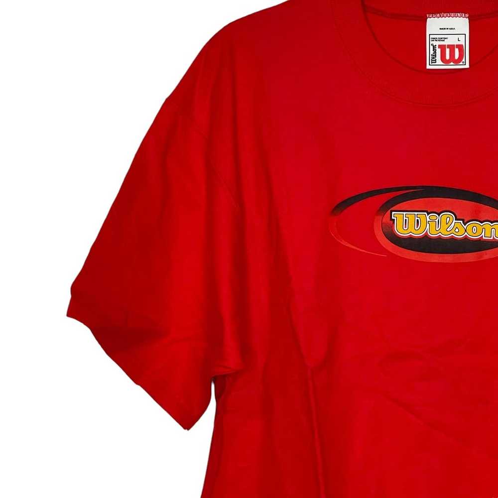 Wilson Vintage Red T-Shirt Men Large Oversized Te… - image 4