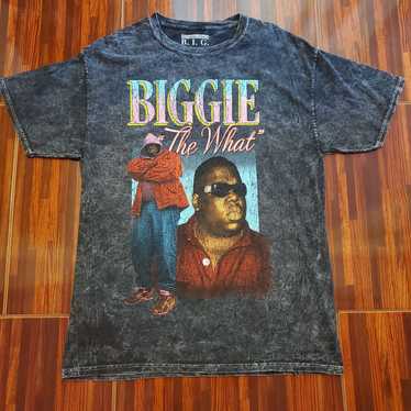Vintage BIGGIE SMALLS “JUICY” Rap Lyrics Black Brooklyn Mint T