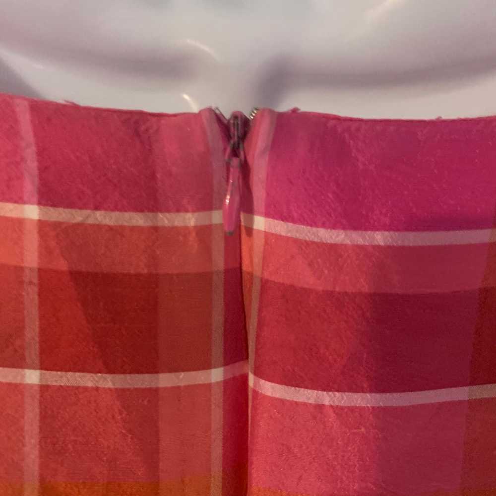 Jillian Jones women’s sleeveless pink plaid silk … - image 5