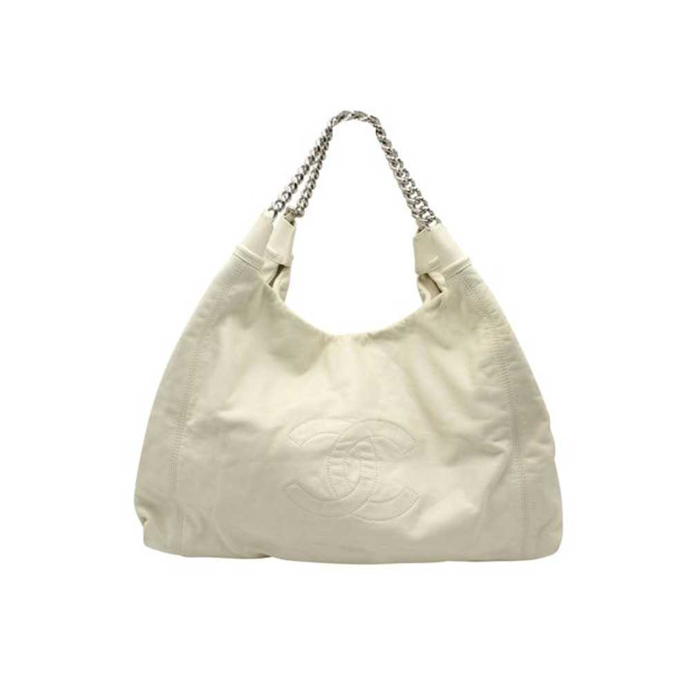 CHANEL Vintage Ivory Leather "Cc" Tote 2008-2009,… - image 1