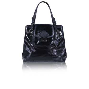 MOSCHINO Black Patent Leather Tote, BLACK - image 1