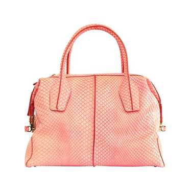 TOD'S Pink Snakeskin D-Styling Piccolo Bauletto B… - image 1