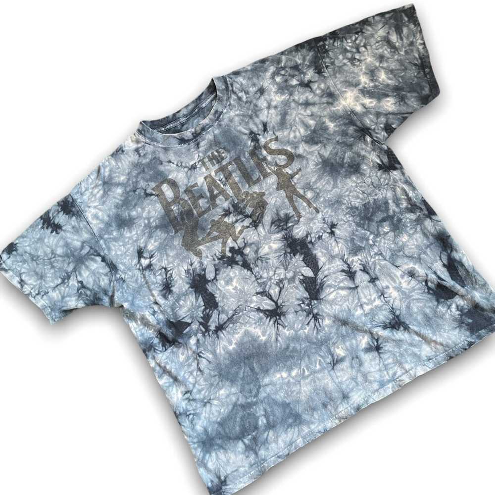 Dark Blue Tye Dye The Beatles Crewneck T Shirt - image 1