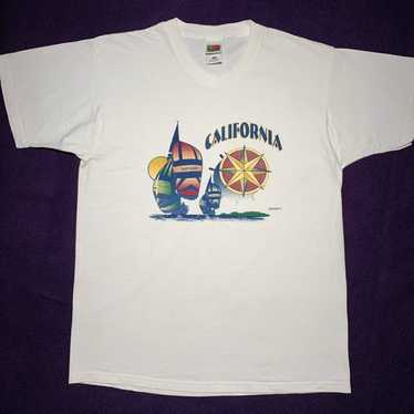 90s vintage California sail boat t-shirt - image 1