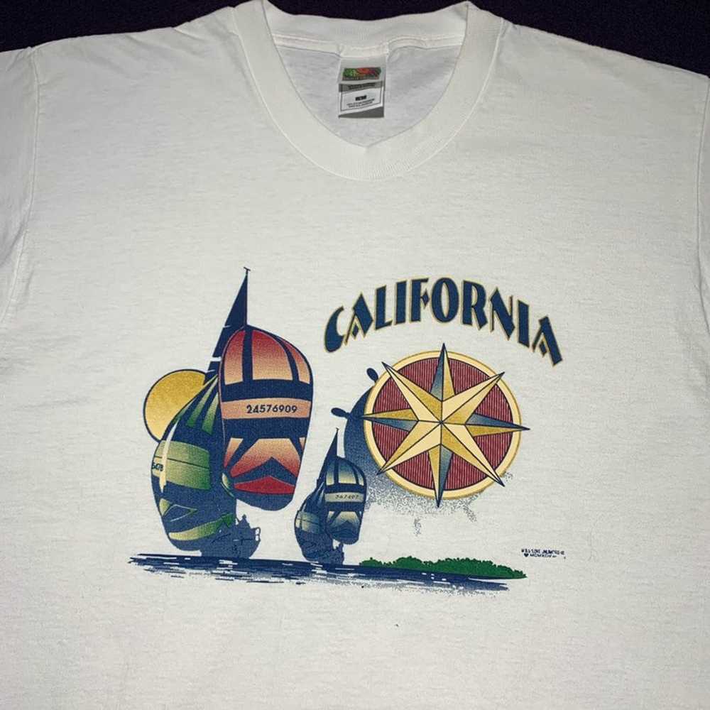 90s vintage California sail boat t-shirt - image 2
