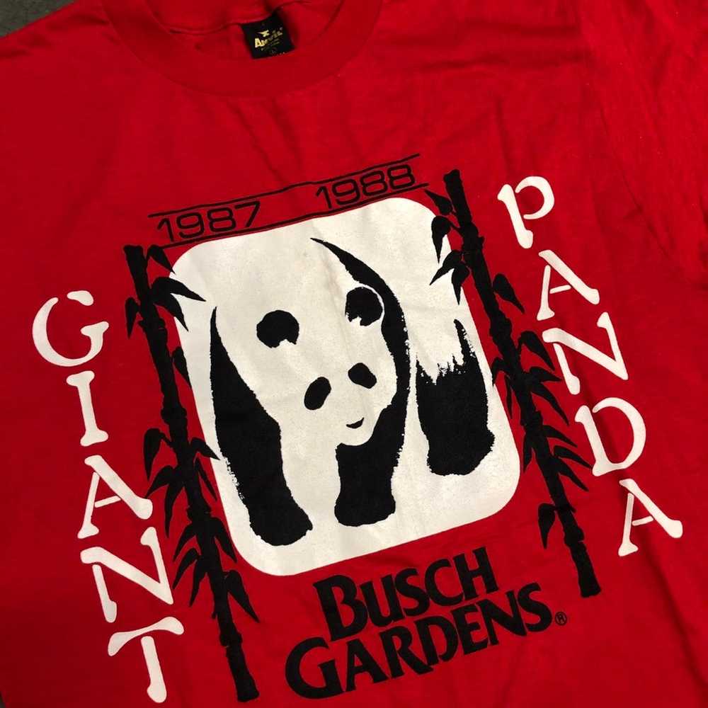 Vintage 1988 Busch Gardens Giant Panda Graphic T-… - image 3