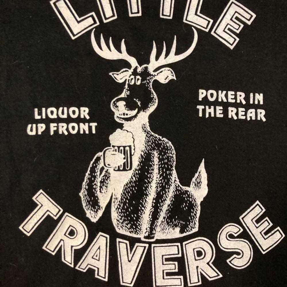 Vintage 80s liquor up front shirt moose - image 2