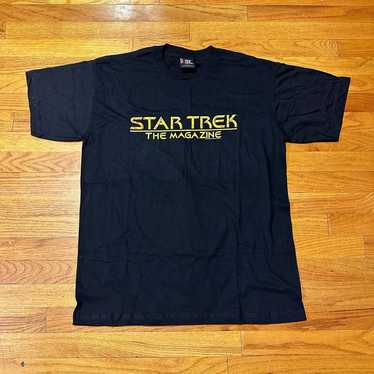VTG 90s Star Trek The Magazine Promo Shirt Size L… - image 1