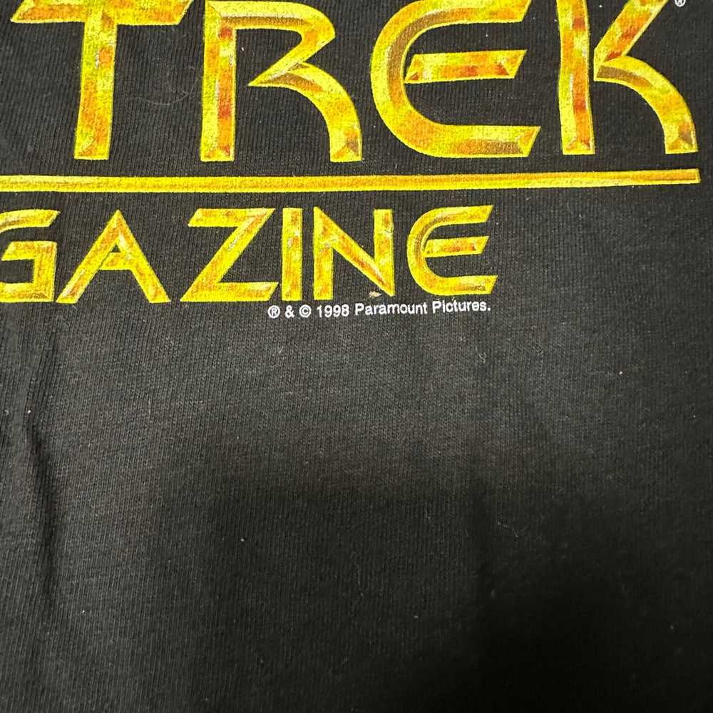 VTG 90s Star Trek The Magazine Promo Shirt Size L… - image 3