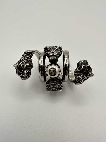 Gucci Sz 6.75 US Gucci Panthers Silver Spiral Ring