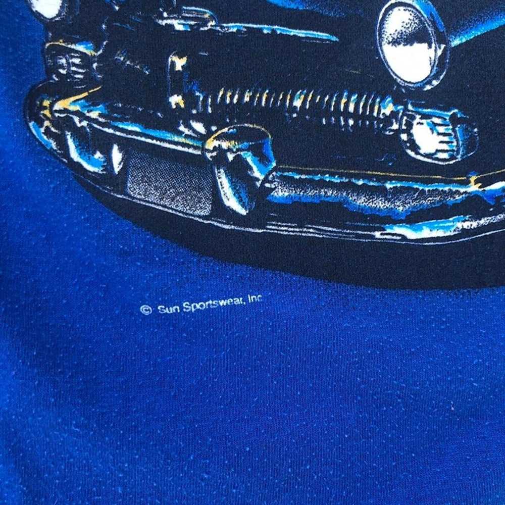 Vintage 70's Blue Hot Rod Fifty's Classic Tee - image 3