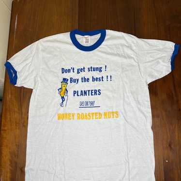 PLANTERS PEANUT VINTAGE T SHIRT 1985 HONEY ROASTE… - image 1