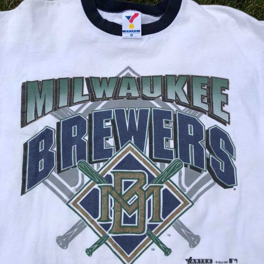 Milwaukee Brewers T Shirt Vintage Graphic MLB Bas… - image 2