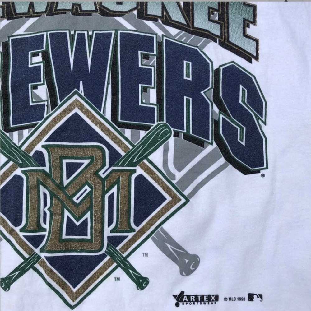 Milwaukee Brewers T Shirt Vintage Graphic MLB Bas… - image 3