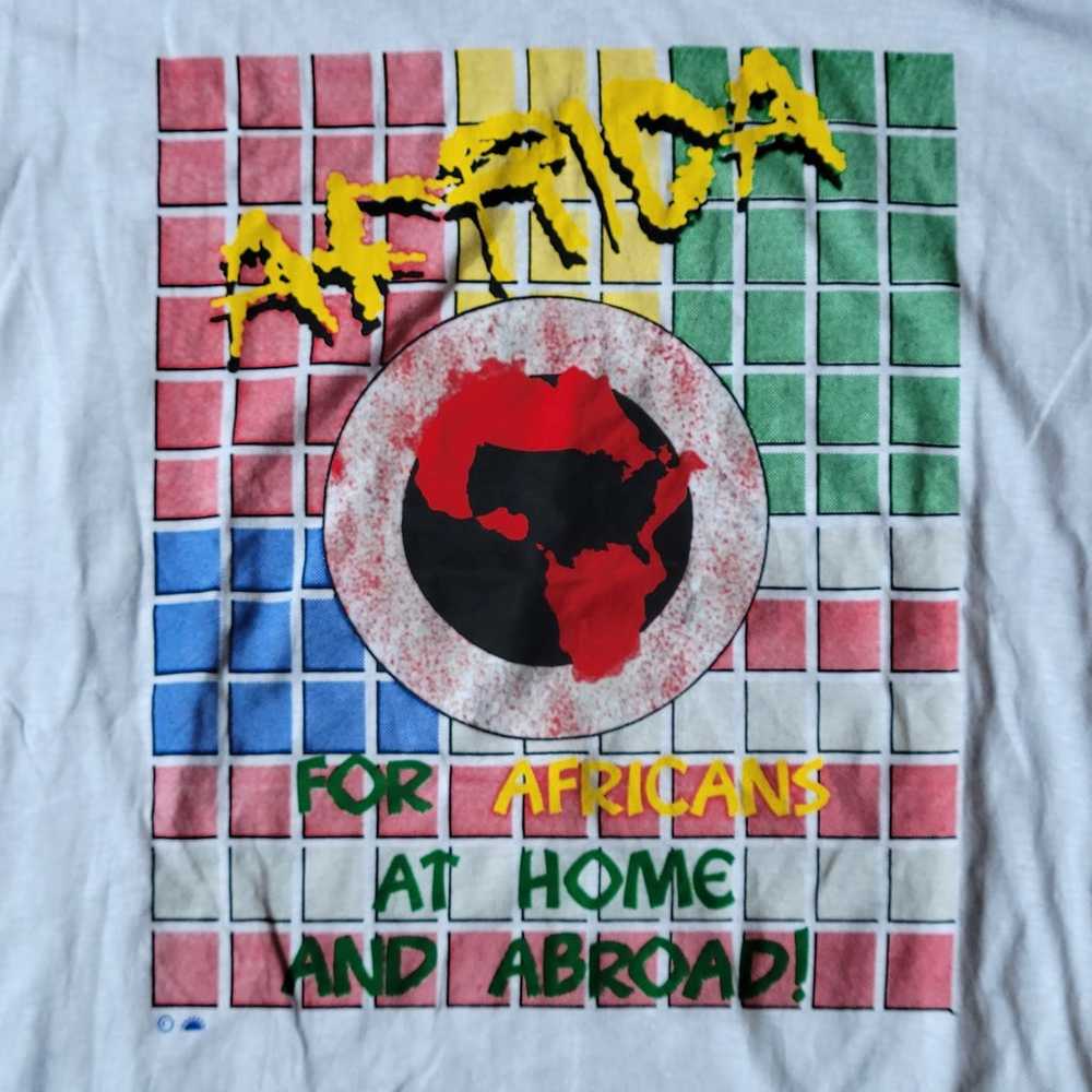 Vintage 80s 90s Single Stitch "Africa For African… - image 2