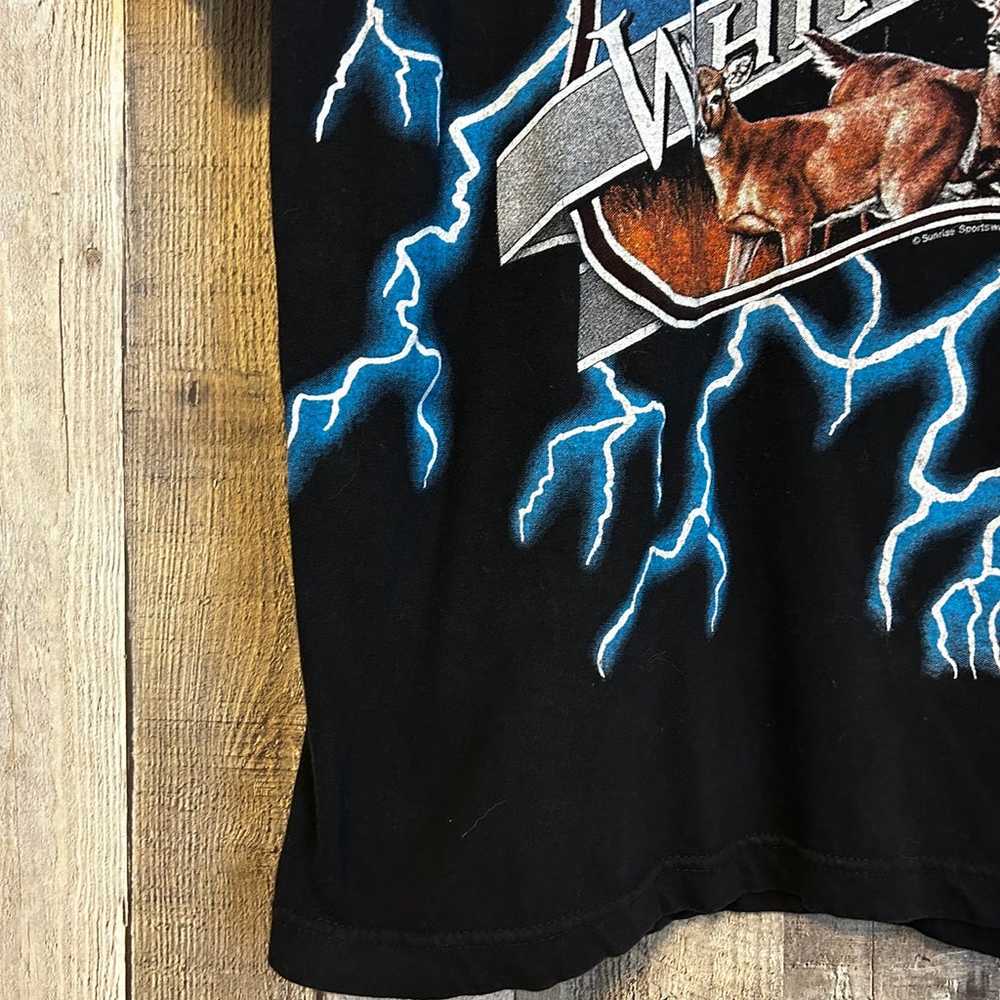 Vintage 90s USA Thunder White Tail Deer T Shirt R… - image 5