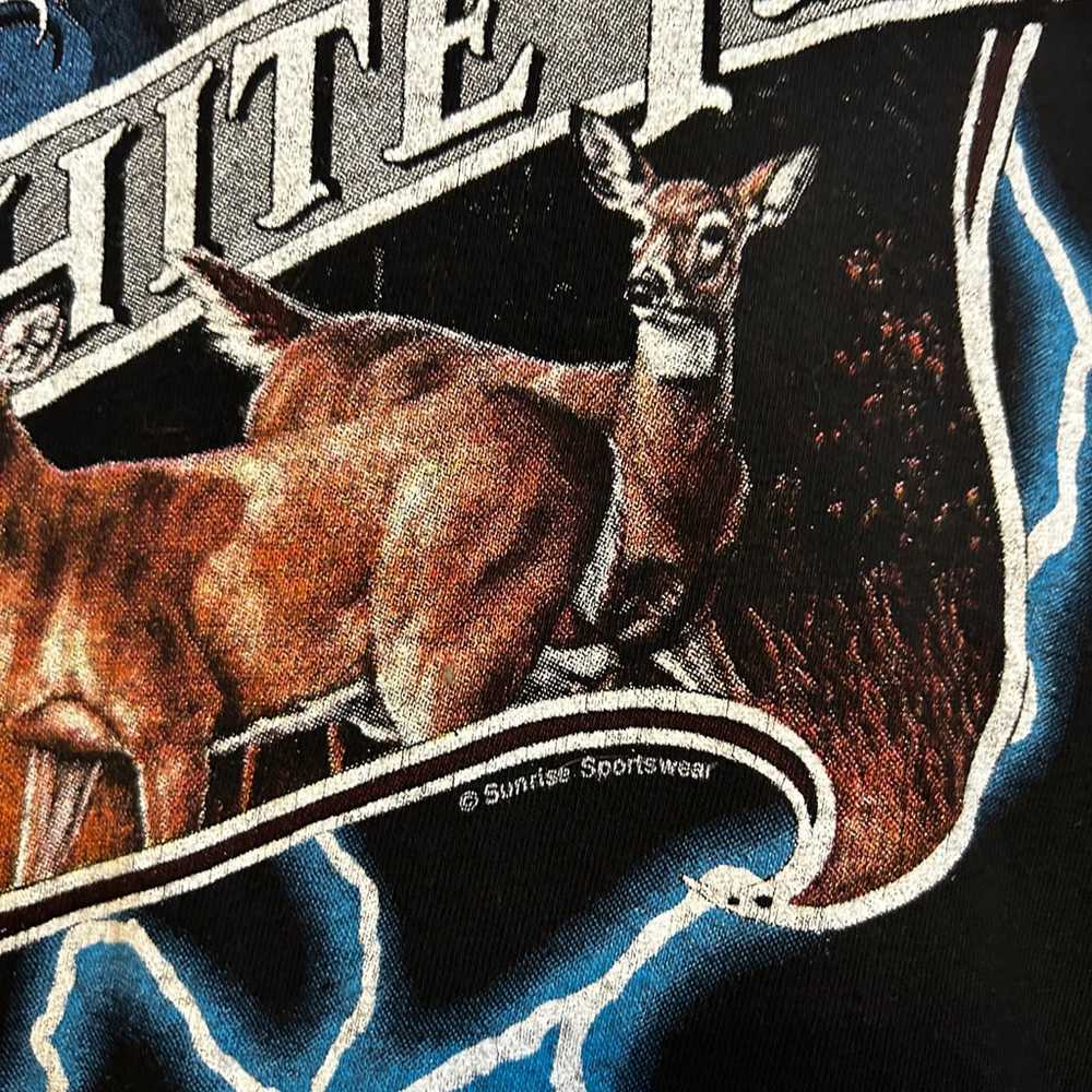 Vintage 90s USA Thunder White Tail Deer T Shirt R… - image 7