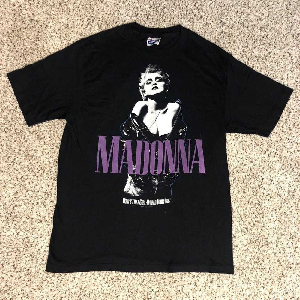 Vintage 1987 Madonna Who's That Girl Tour Shirt - image 1
