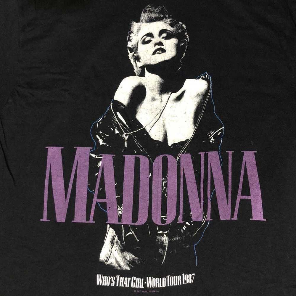 Vintage 1987 Madonna Who's That Girl Tour Shirt - image 2