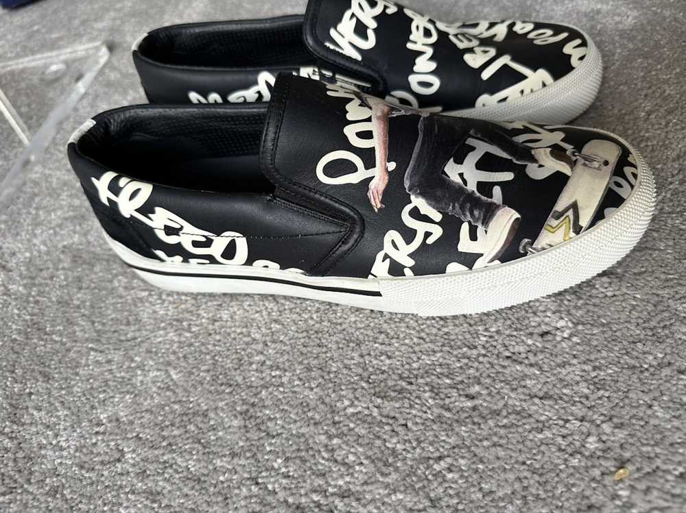 Versace Versace print slip on sneakers - image 2