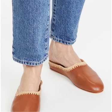 Carrie Forbes Carrie Forbes Tan Leather Mules Flat