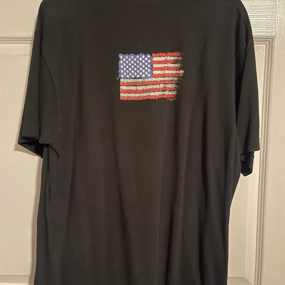 Vintage 1990 Wild Oats American Flag Shirt - image 3