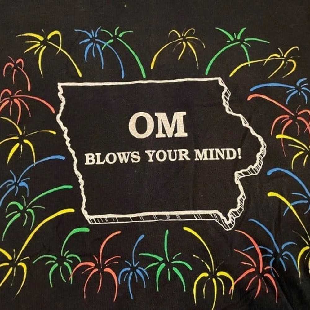 Vintage OM Blows Your Mind IOWA Single Stitch T-S… - image 2
