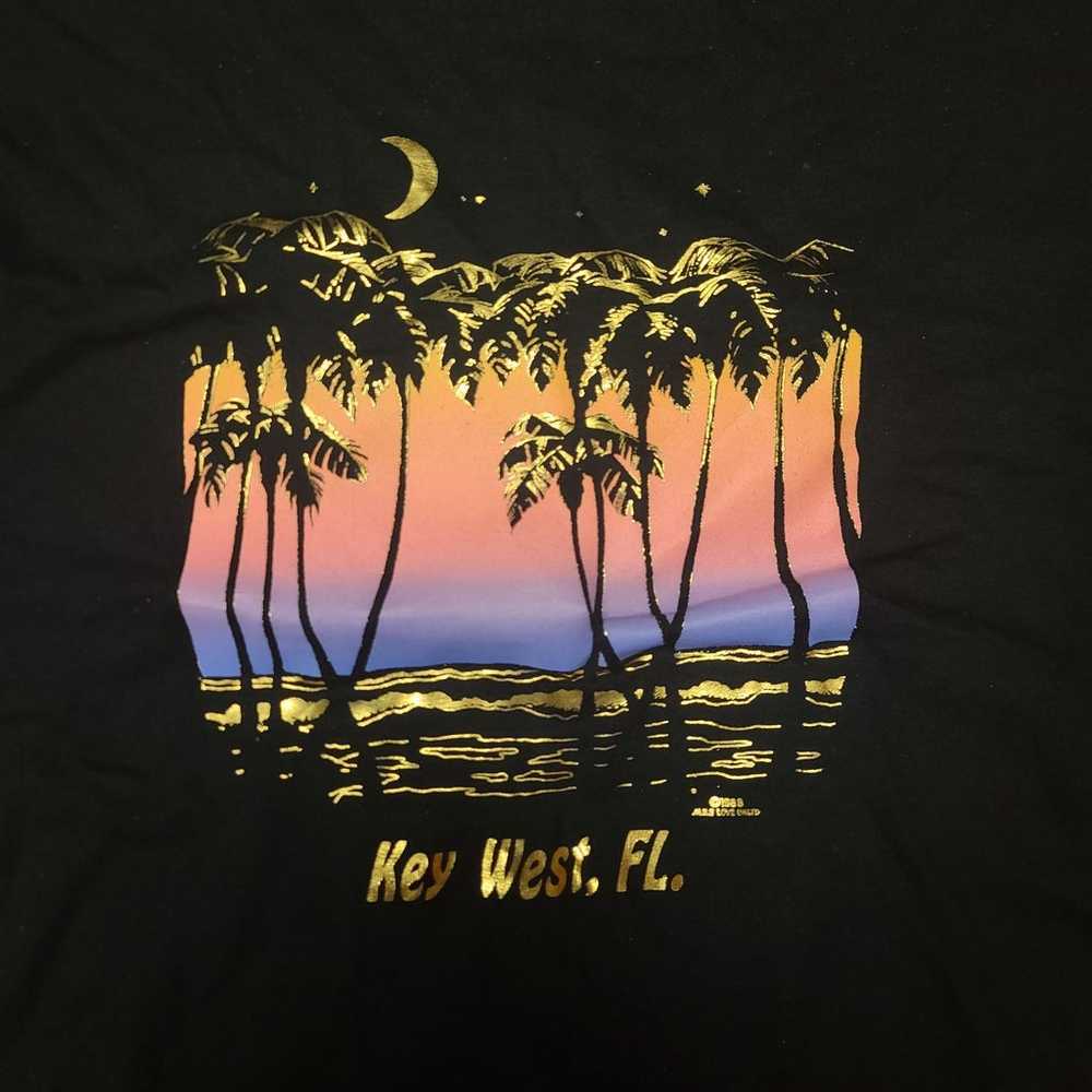 Vintage 80s Single Stitch Golden Sunset Key West,… - image 2