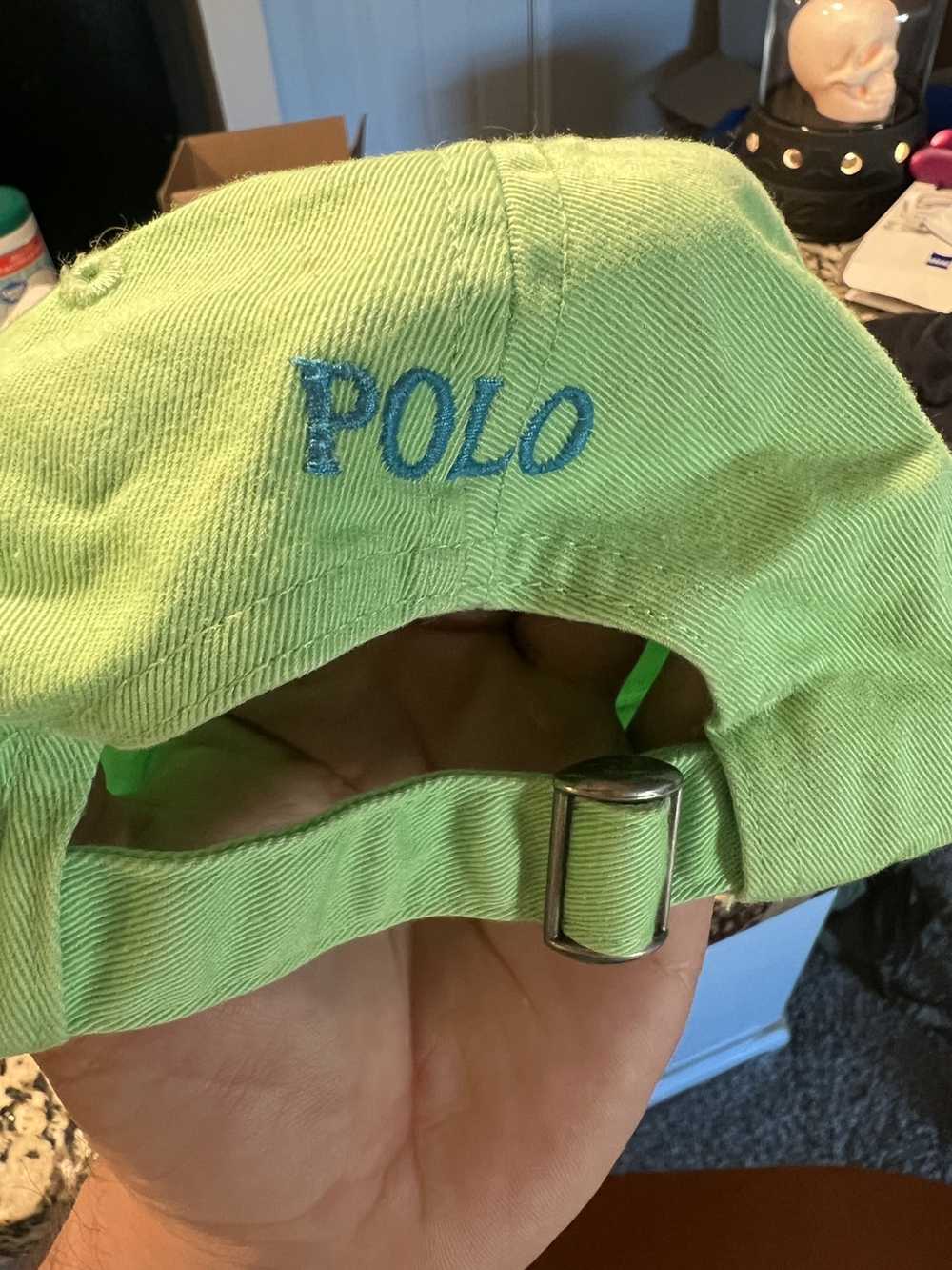 Polo Ralph Lauren Neon Green Vintage RL Polo Hat - image 2